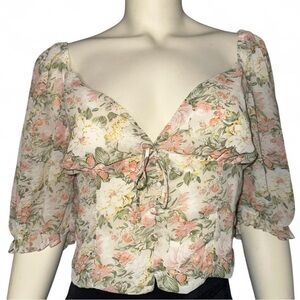 Floral Print Women's Blouse